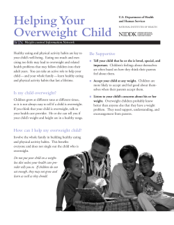 Helping Your Overweight Child