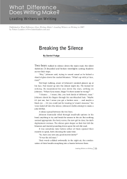 Breaking the Silence