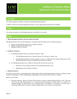 Conflicts of Interest Policy