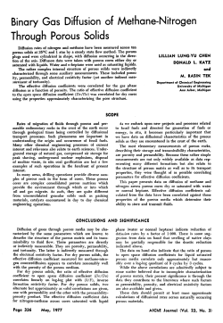 Binary Gas Diffusion of Methane-Nitrogen Through