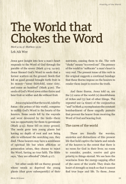 The World that Chokes the Word