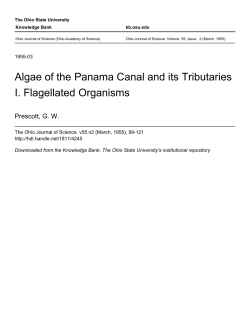 Algae of the Panama Canal and its Tributaries I. Flagellated