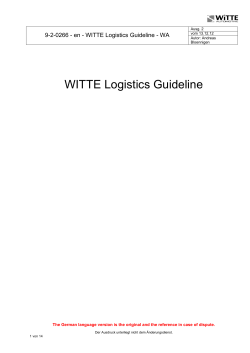 Logistics Guideline