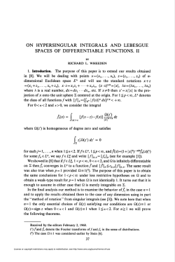 on hypersingular integrals and lebesgue spaces of differentiable