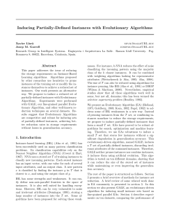 Inducing Partially-Defined Instances with Evolutionary Algorithms