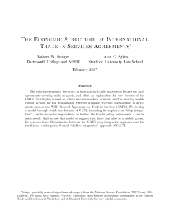 The Economic Structure of International Trade-in