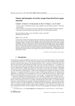 Nature and dynamics of carrier escape from InAs/GaAs quantum dots