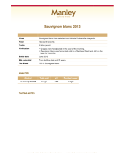 Sauvignon bla Sauvignon blanc 2013