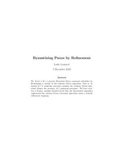 Byzantizing Paxos by Refinement