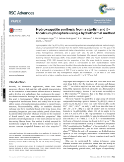 Hydroxyapatite synthesis from a starfish and β
