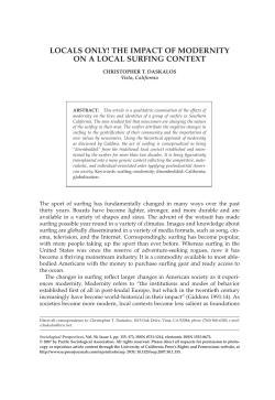 locals only! the impact of modernity on a local surfing