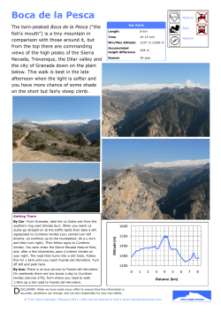 Boca de la Pesca - Trek Sierra Nevada