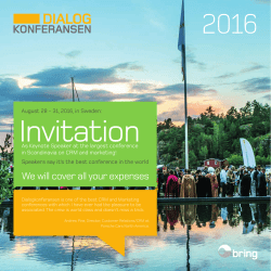 Invitation - Dialogkonferansen
