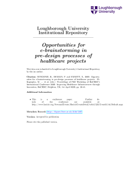 Opportunities for e-brainstorming in pre