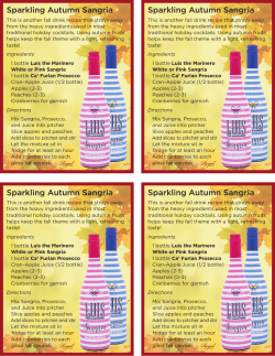 Fall Sangria Shelf Talkers