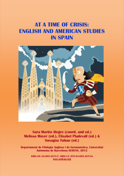 at a time of crisis: english and american studies in spain