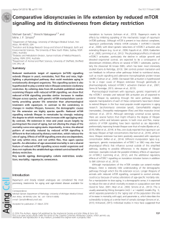 Comparative idiosyncrasies in life extension by reduced mTOR
