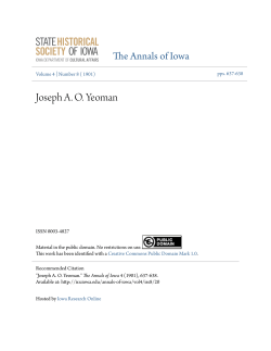 Joseph AO Yeoman - Iowa Research Online