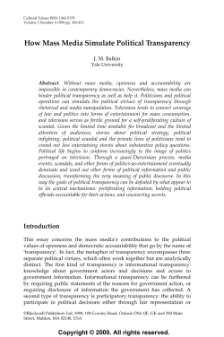 How Mass Media Simulate Political Transparency