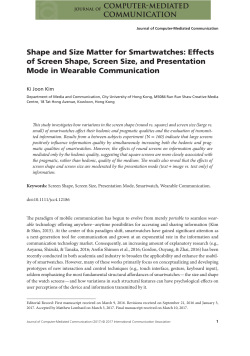 Shape and Size Matter for Smartwatches: Effects of Screen Shape