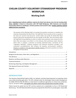 Attachment 5 - Draft Chelan VSP Outline