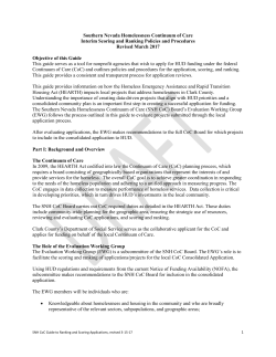 Policies and Procedures for Scoring and Ranking