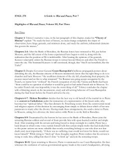 ENGL 270 A Guide to War and Peace, Part 7