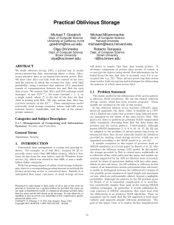 Practical oblivious storage