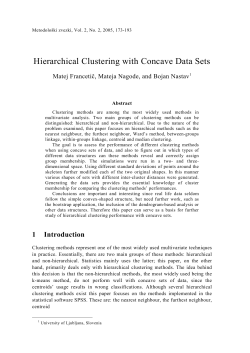 Hierarchical Clustering with Concave Data Sets