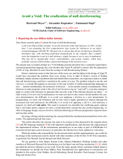 Avoid a Void: The eradication of null dereferencing