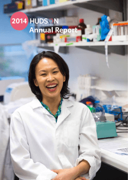 Annual Report - Hudson Institute of Medical Research