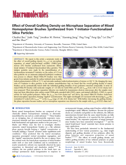Effect of Overall Grafting Density on Microphase