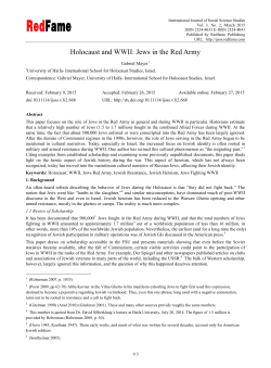 Holocaust and WWII: Jews in the Red Army