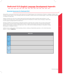 Dedicated ELD Appendix - The Commons