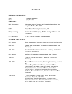 Curriculum Vita - Armstrong State University