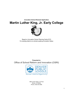 Plan - Charter/Innovation Schools