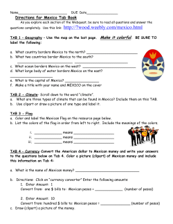 Directions for Mexico Tab Book - World Travelers