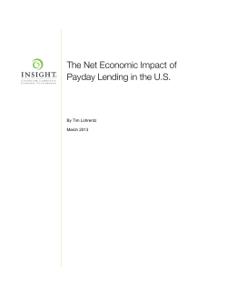 The Net Economic Impact of Payday Lending in the US