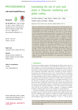 Constraining the role of early land plants in Palaeozoic weathering