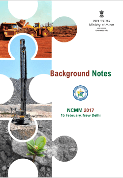 Background Notes - Ministry of Mines
