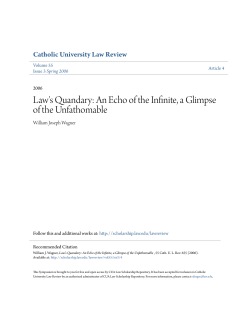 Law`s Quandary - CUA Law Scholarship Repository