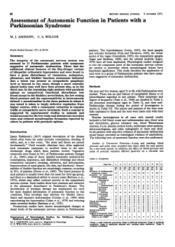 Parkinsonian Syndrome