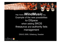 for DSpace thesaurus and authority lists management