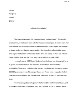 Aton 1 James Daugherty Level 6 2/26/15 Is Bigger Always Better