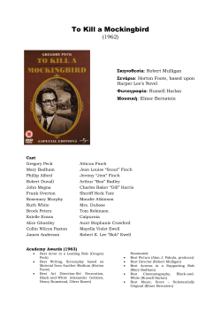 To Kill a Mockingbird