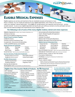 eligible medical expenses