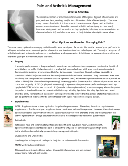Pain and Arthritis Management