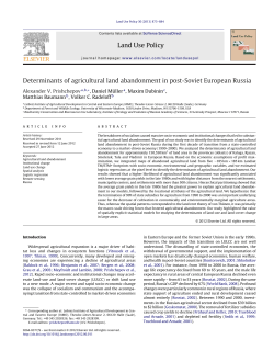 Determinants of agricultural land abandonment in post