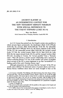 ancient slavery as an interpretive context for the new testament