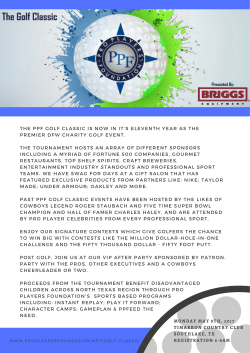 2017 PPF Golf Classic - Full Sponsor Level Info